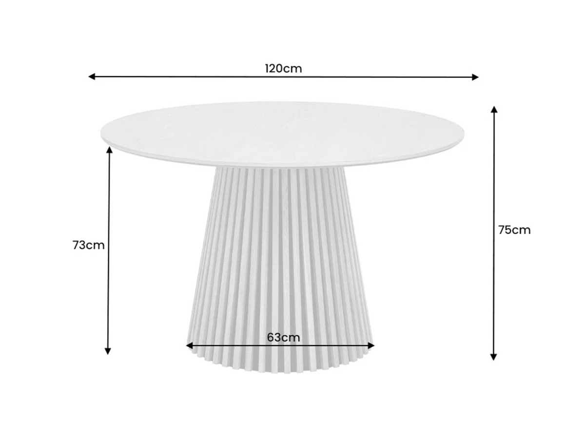 Table à manger ronde chêne foncé