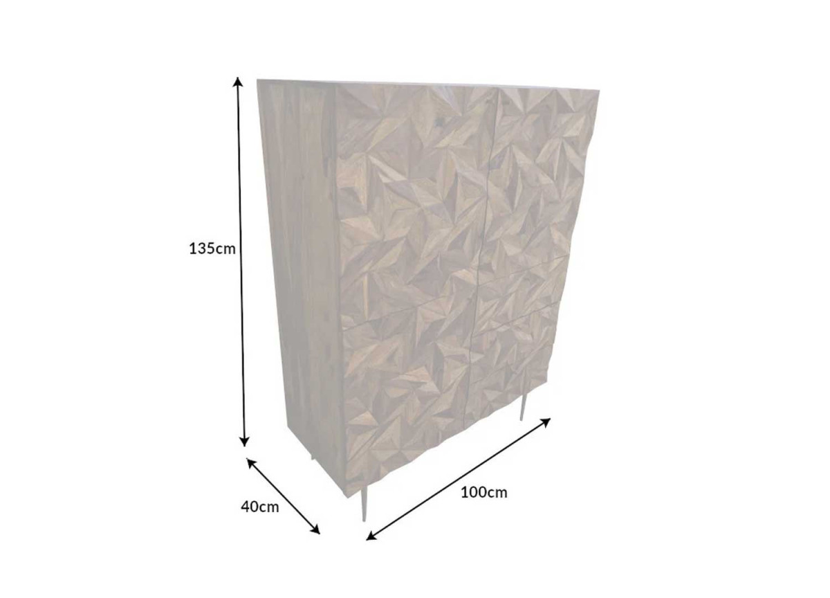 Bahut haut sesham et façades 3D