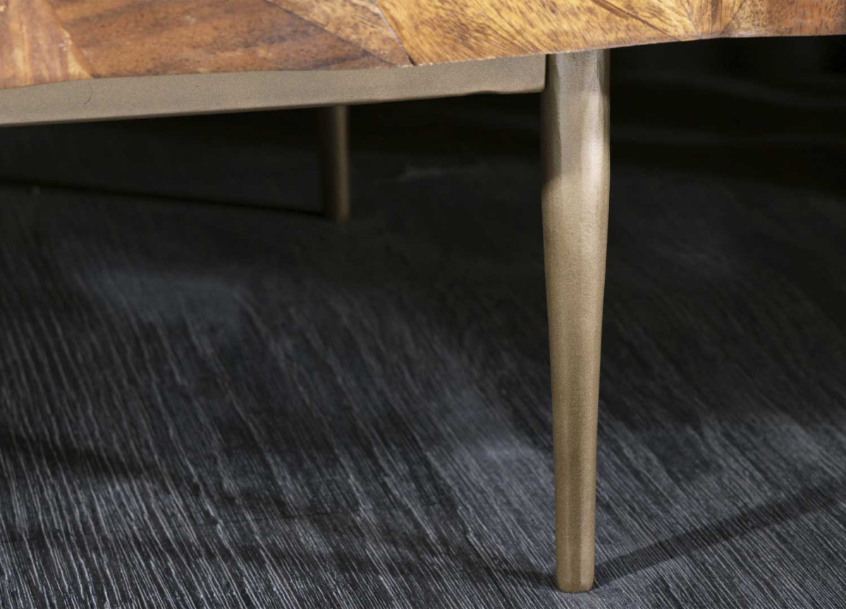 Meuble Bar en Bois Massif Façades en Relief