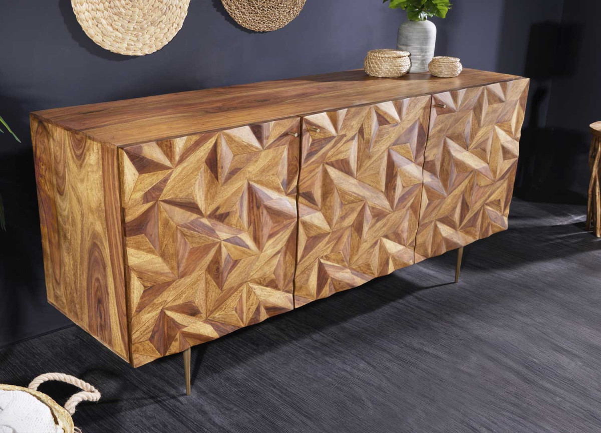 Buffet en bois massif 145 cm