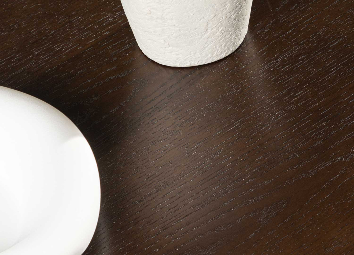Table Basse Ovale 120x55 cm Bois Moka