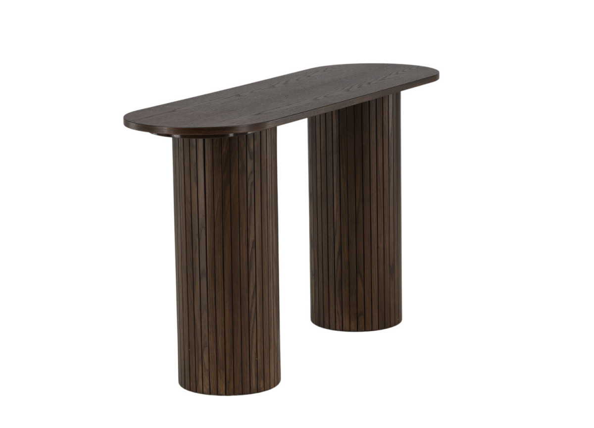 Console moderne bois foncé