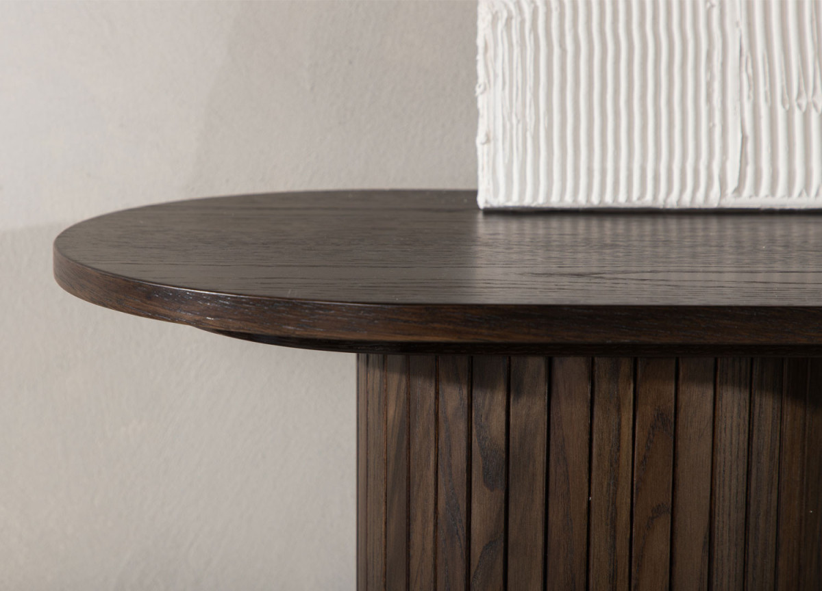 Console moderne bois foncé