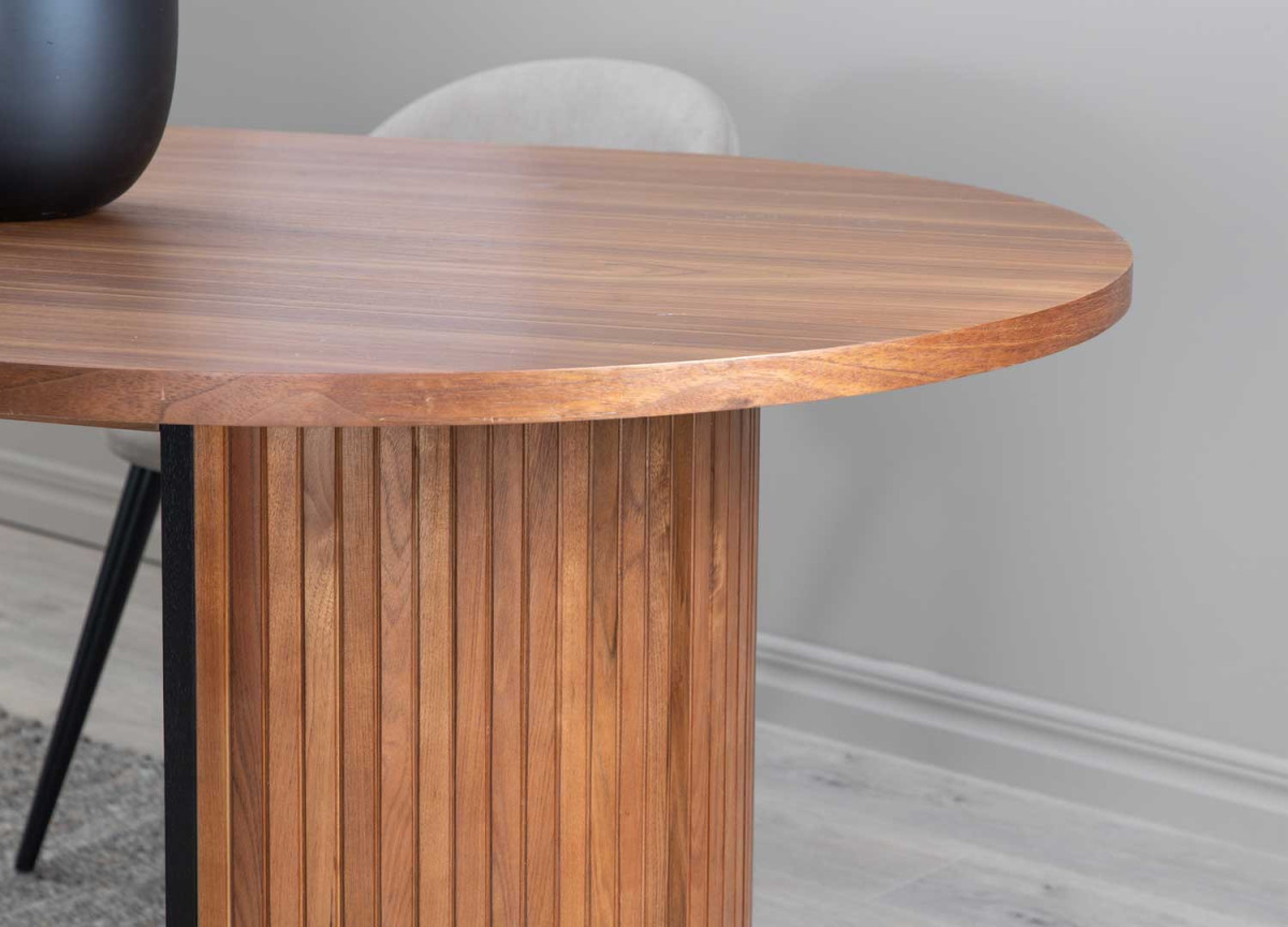 Table de repas en placage de bois 200 cm
