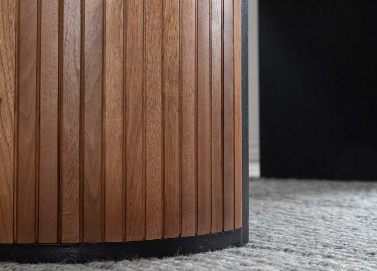 Table de repas en placage de bois 200 cm