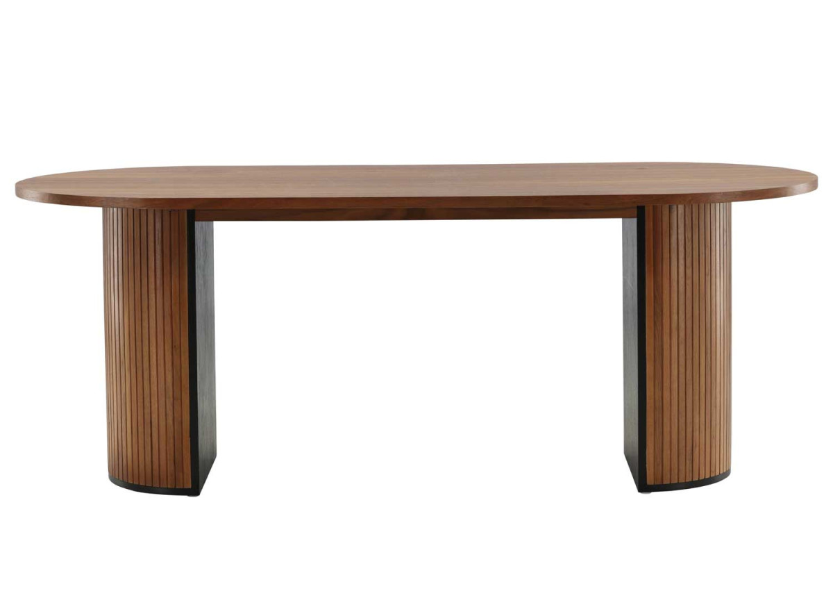 Table de repas en placage de bois 200 cm