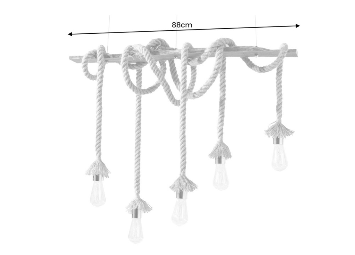 Suspension maritime cordes et bois massif
