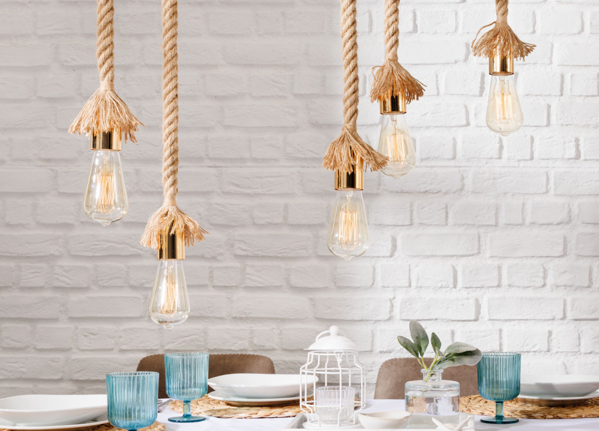Suspension maritime cordes et bois massif