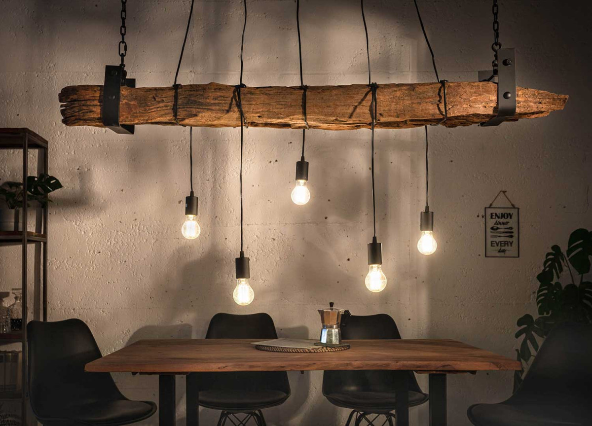 Suspension poutre rustique 152 cm