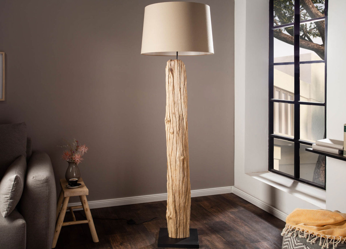 NIUZIMU G-ZM Lampe de table, assise originale en bois, lampe de