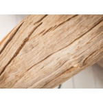 Lampe en bois flotté et lin
