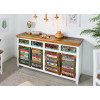 Buffet en bois recyclé coloré