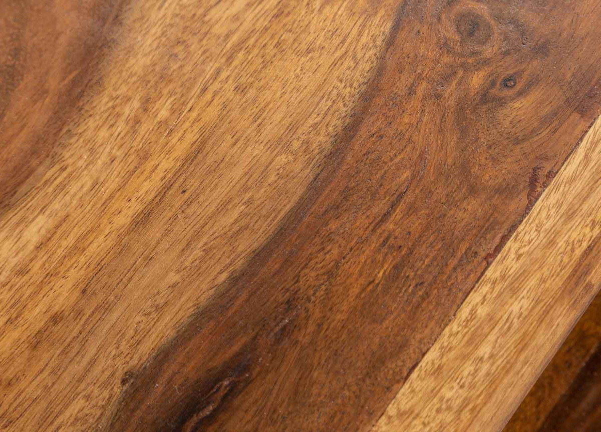 Table Basse 100x50 cm en Bois de Shesham Pieds en Épingles