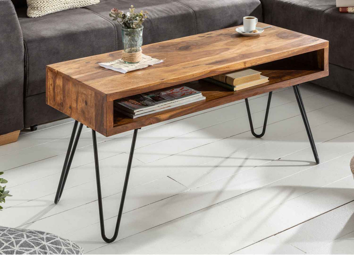 Table basse 100 cm pieds en épingles