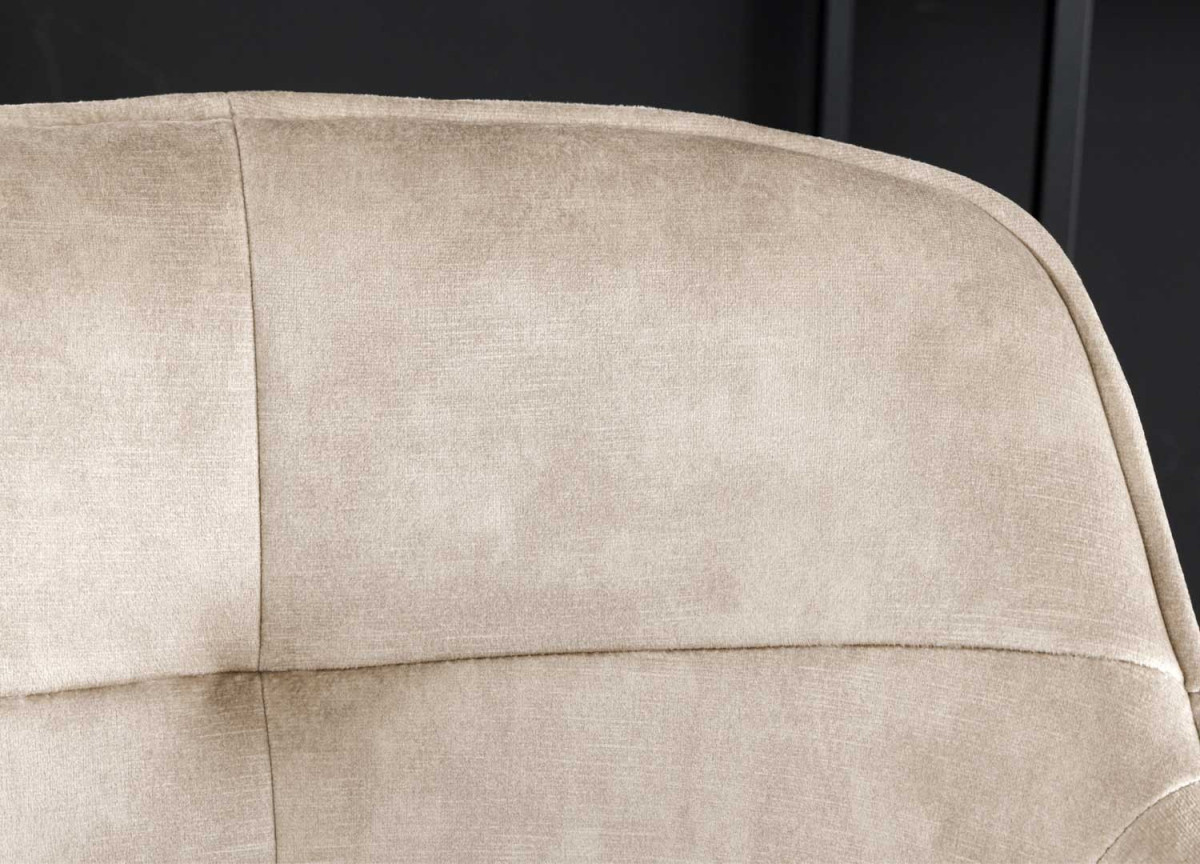 Fauteuils de bar en velours et métal noir
