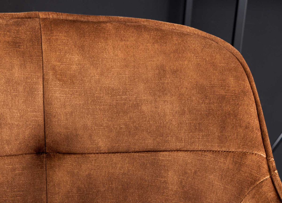 Chaises de bar velours marron