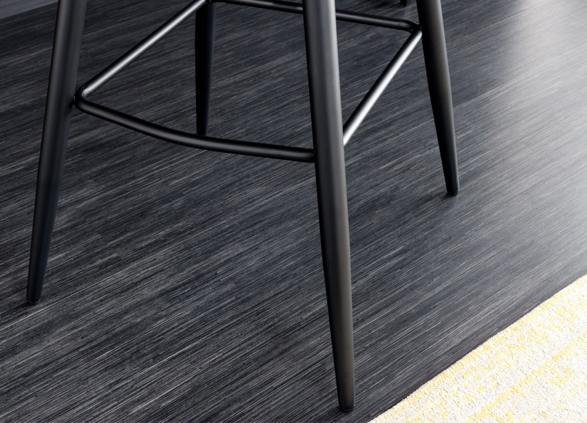 Chaises hautes velours pétrole et métal