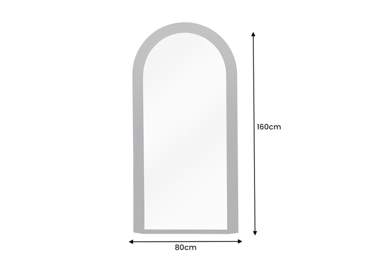 Grand miroir 160 cm contour noir