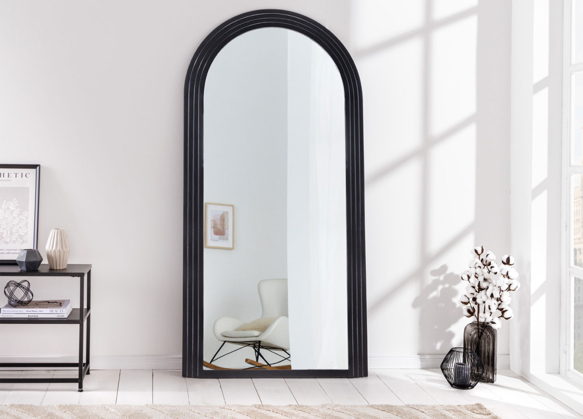 Grand miroir 160 cm contour noir