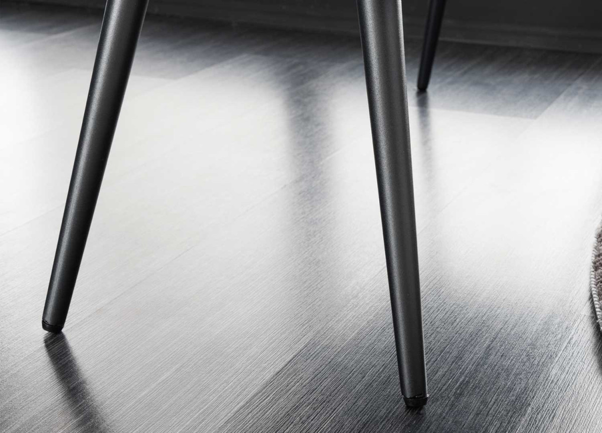 Banc d'entrée en velours gris 100 cm