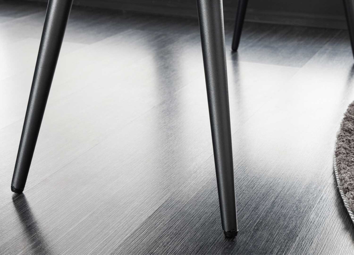 Banc 100 cm velours champagne et métal noir