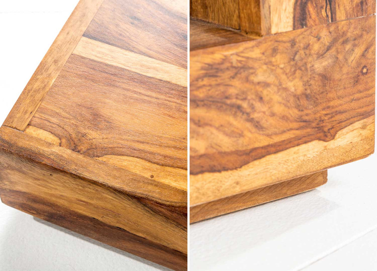 Table Basse Carrée 60x60 cm en Bois de Shesham