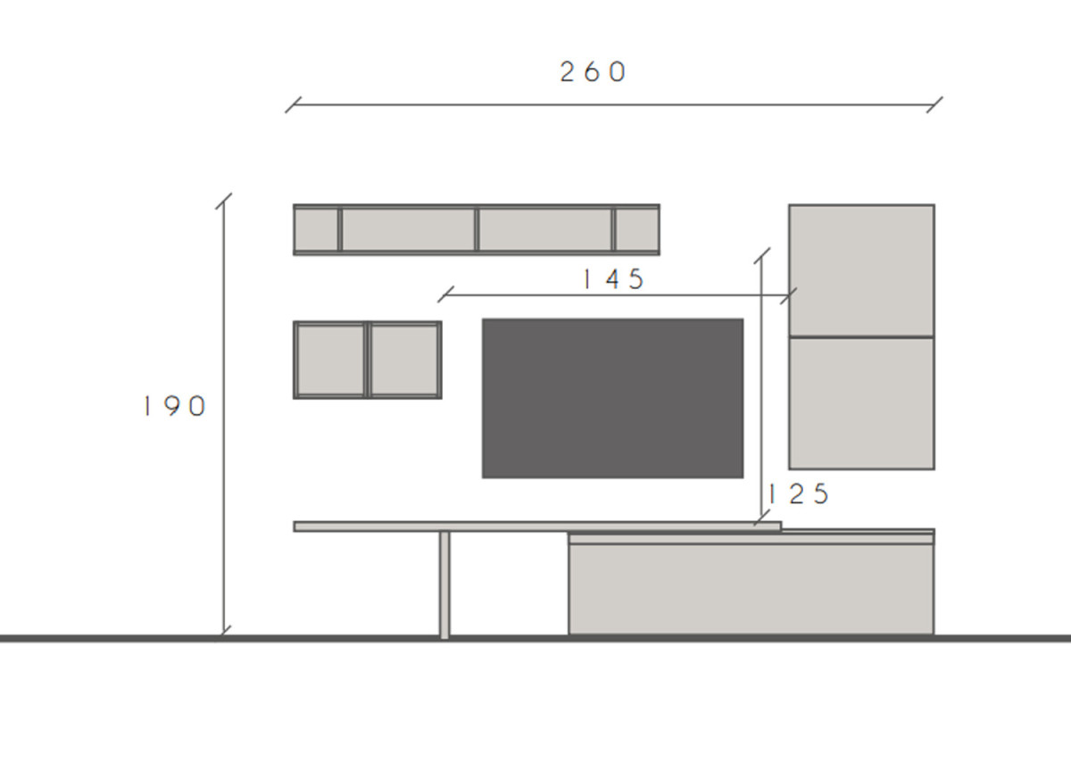 Ensemble TV moderne 6 éléments