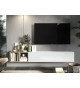 Meuble TV mural blanc et bois