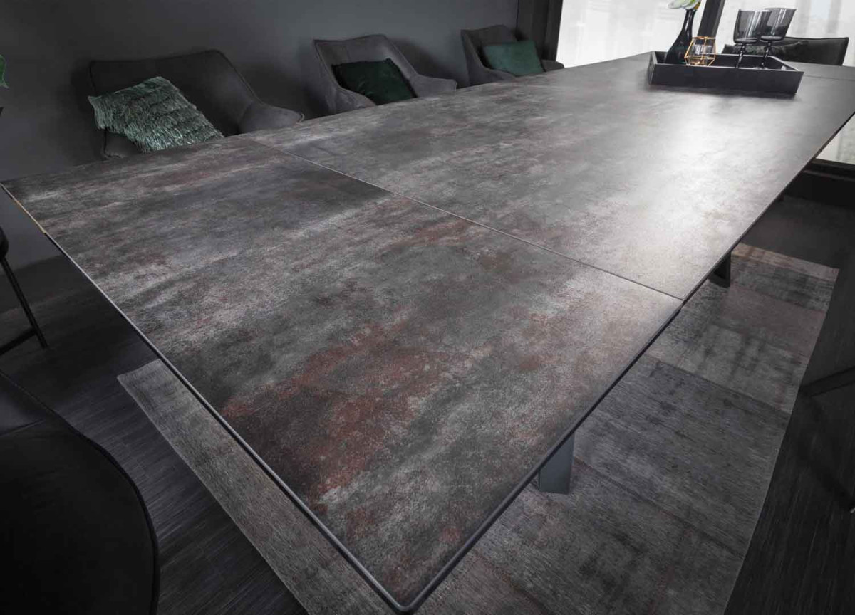 Table à manger 180-260 cm céramique couleur lave