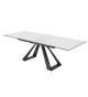 Table extensible en céramique couleur marbre blanc