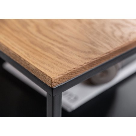 Table Basse Rectangulaire Chêne et Métal