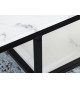 Table basse rectangulaire marbre blanc et noir