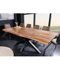 Table à manger avec allonge bois Sesham 120-200 cm pour salle à manger