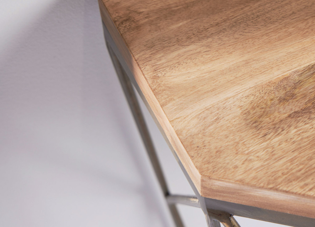 Console 90 cm manguier et laiton