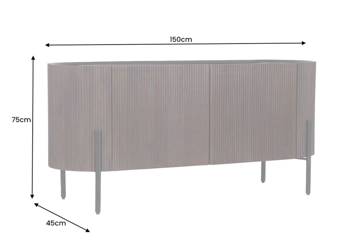 Buffet Rétro Moderne en Bois 150 cm