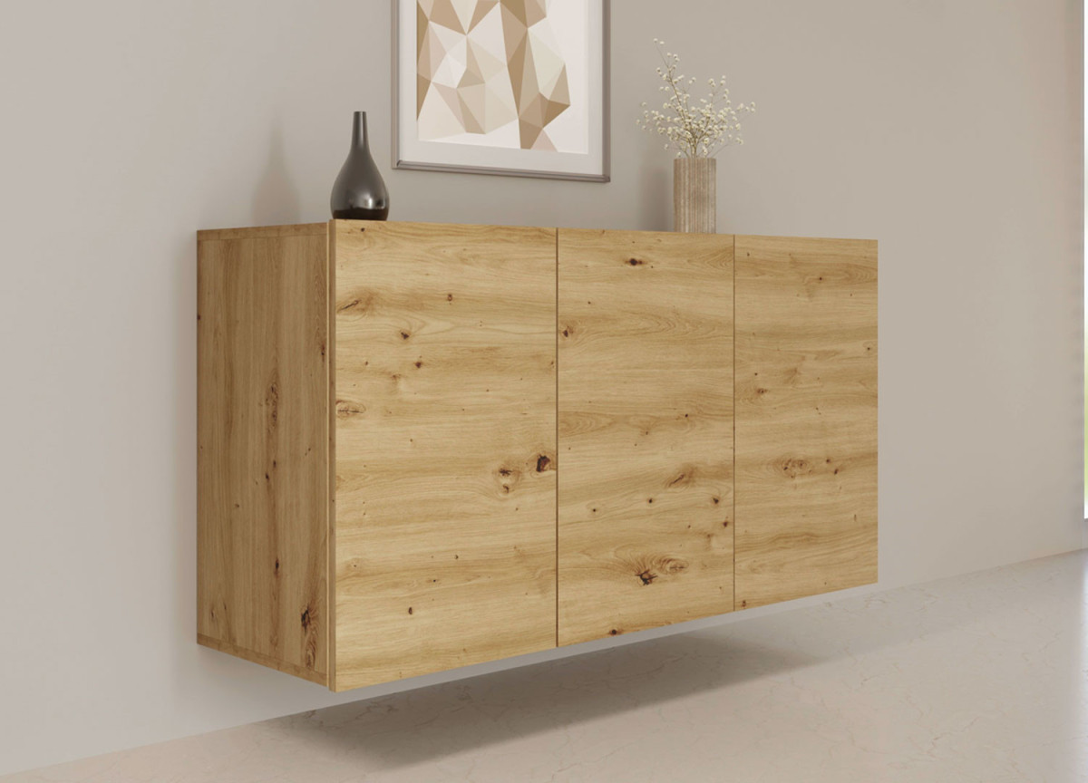 Buffet suspendu chêne artisan