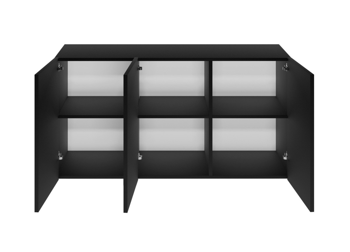 Buffet suspendu noir 160 cm