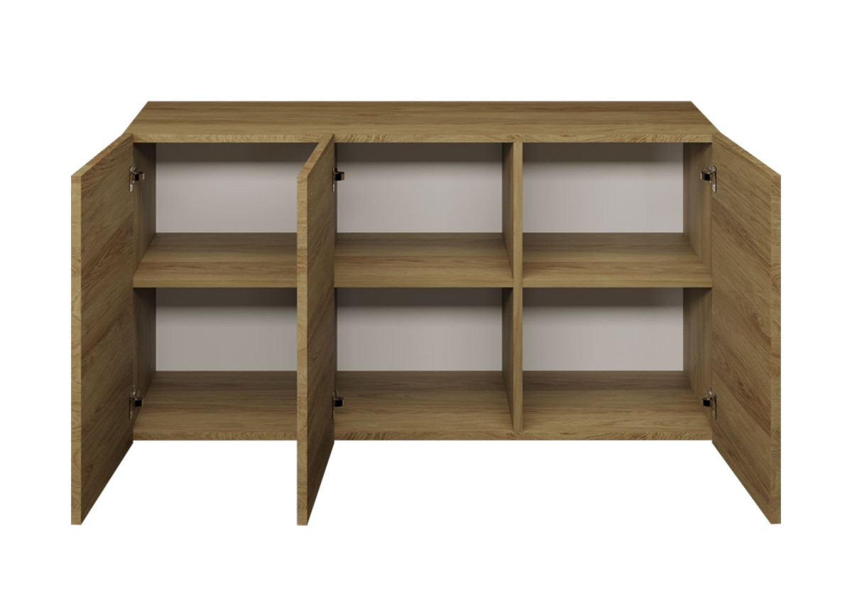 Buffet 3 portes suspendu bois hickory