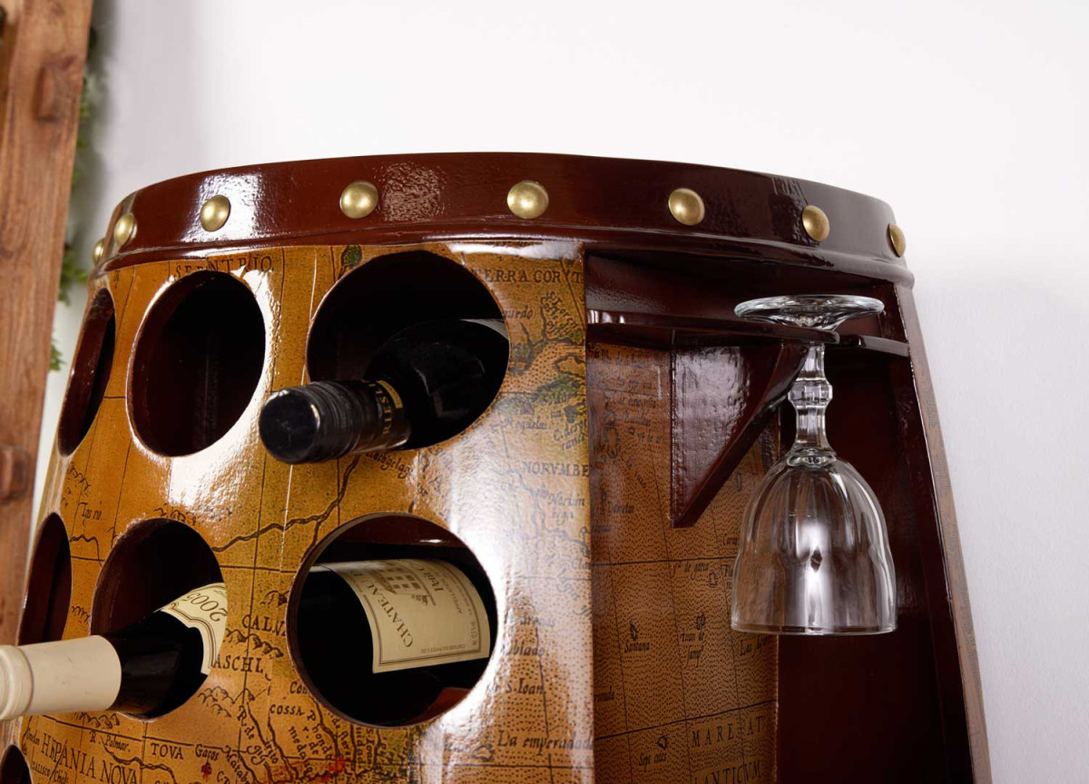 Meuble de bar tonneau à vin 95 cm