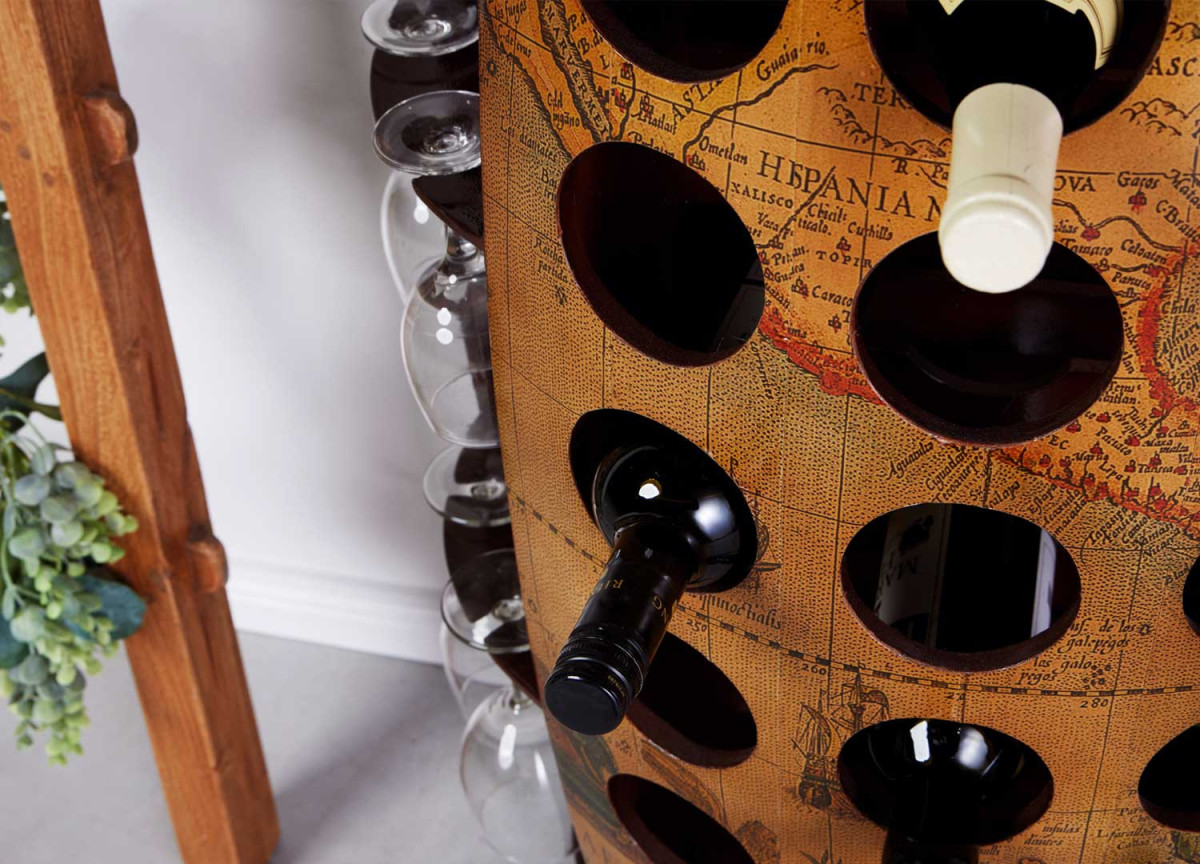 Meuble de bar tonneau à vin 95 cm