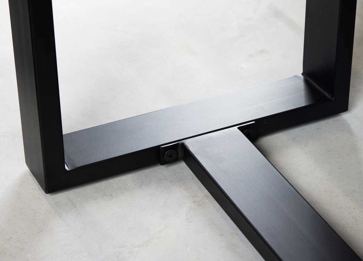 Console Originale en Teck Métal et Verre