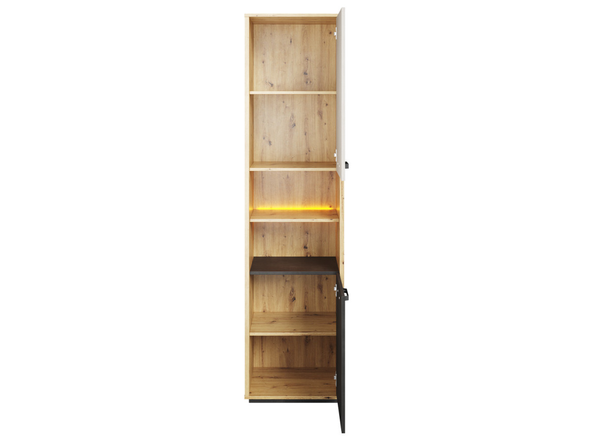 Colonne rangement chambre enfant bois et gris
