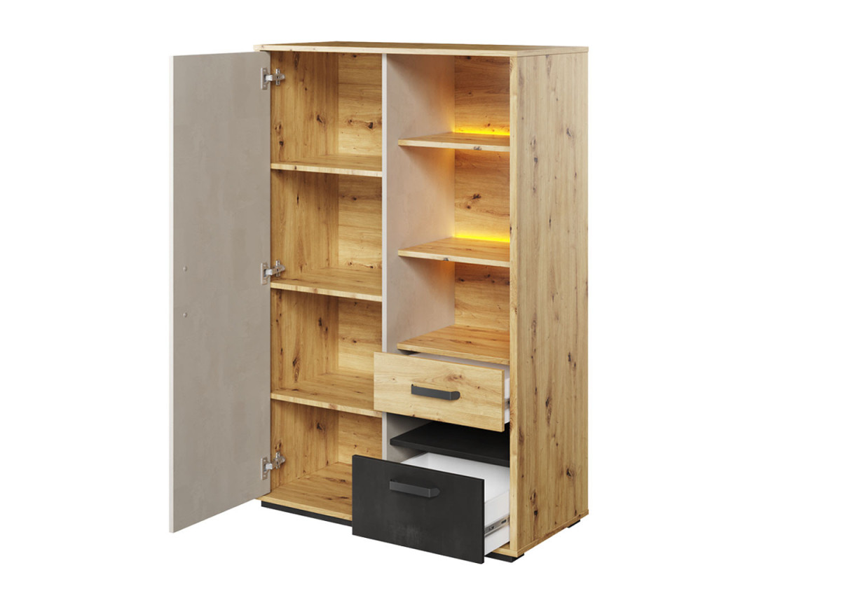 Petite armoire chambre enfant avec led orange