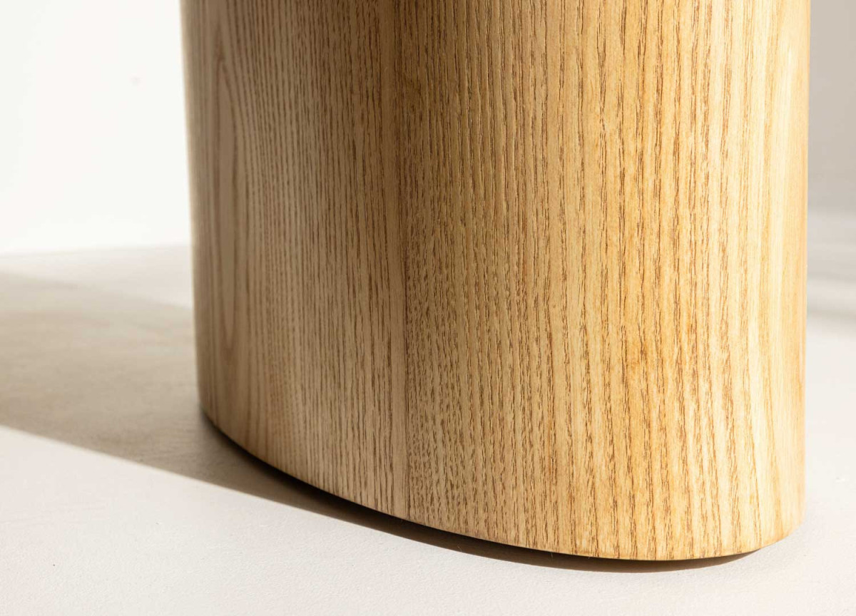 Table à manger ovale imitation bois