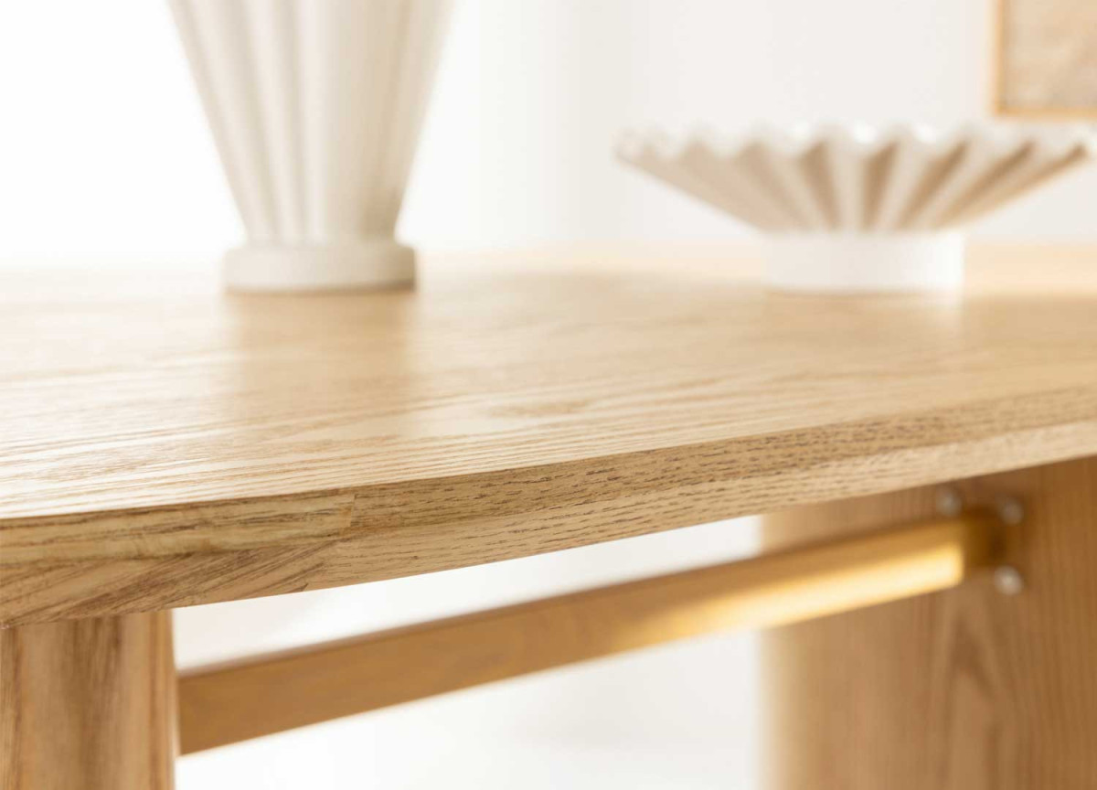 Table à manger ovale imitation bois