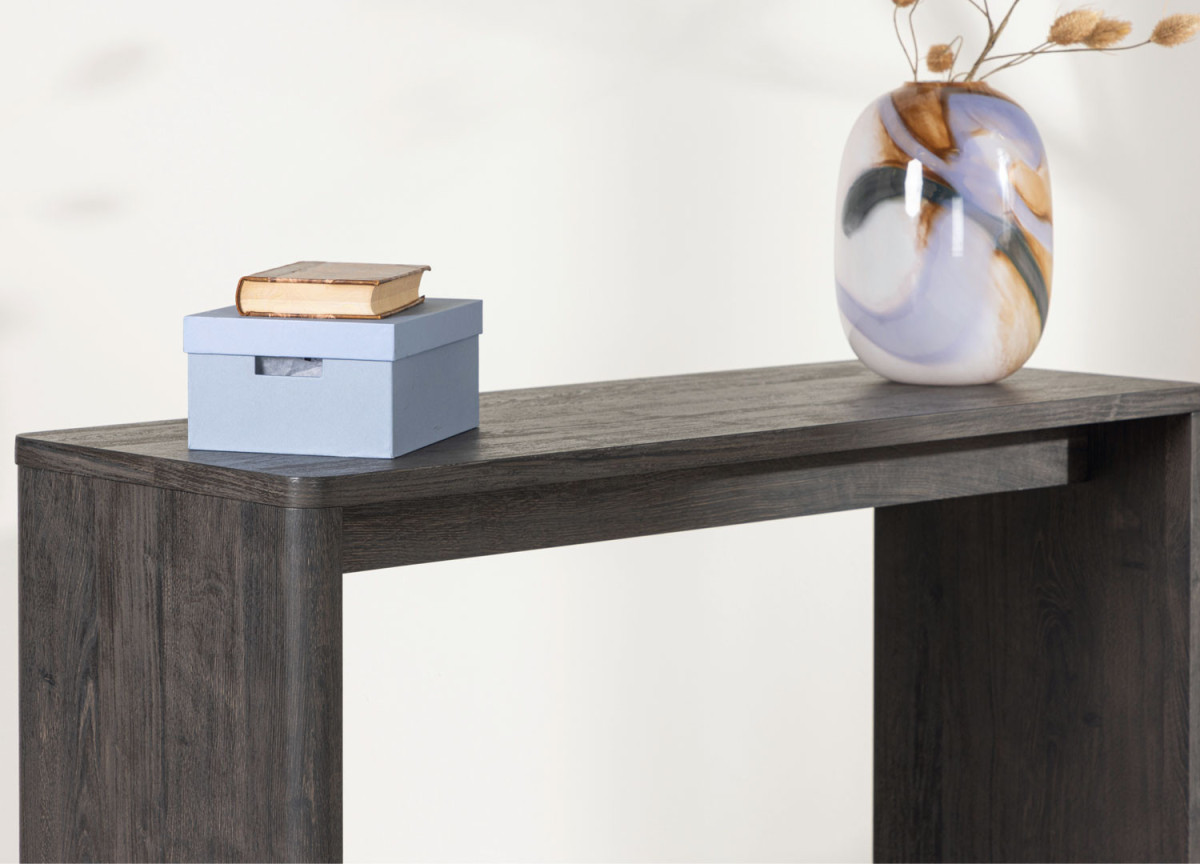 Table console couleur bois moka 120 cm