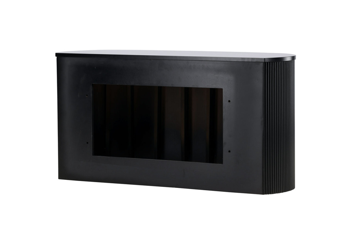Console murale striée noir