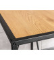 Table de bar 120 cm couleur bois et noir