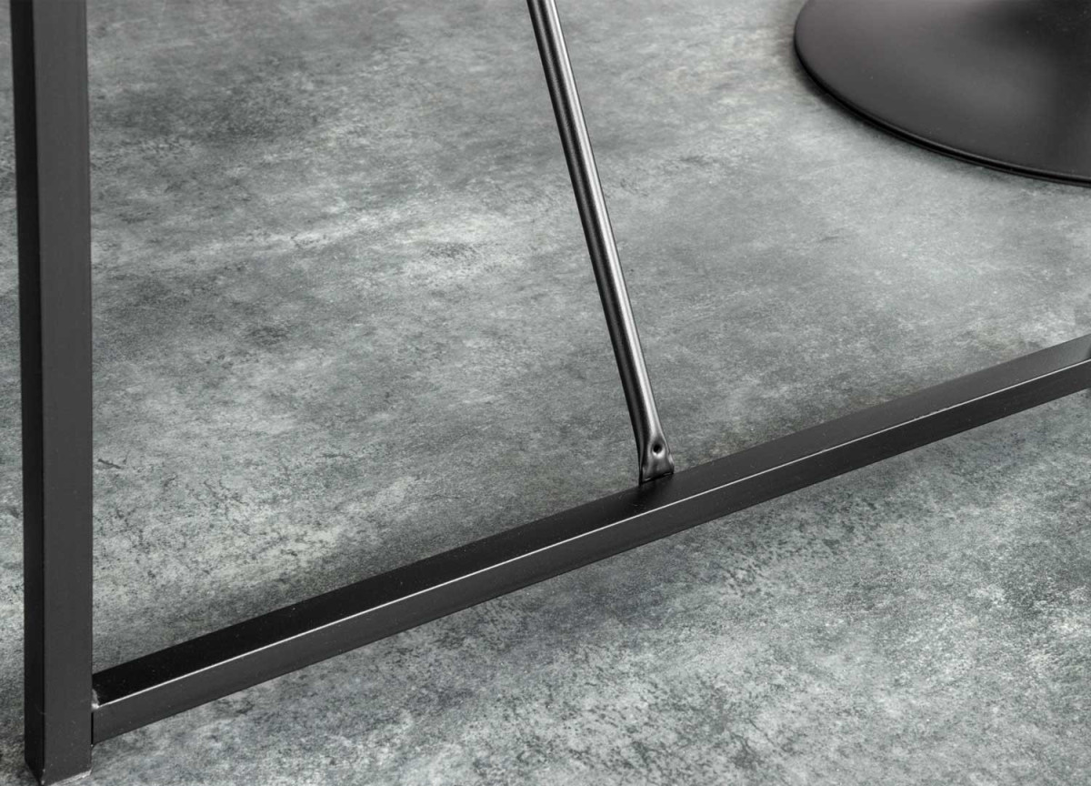 Table haute rectangulaire couleur bois noir