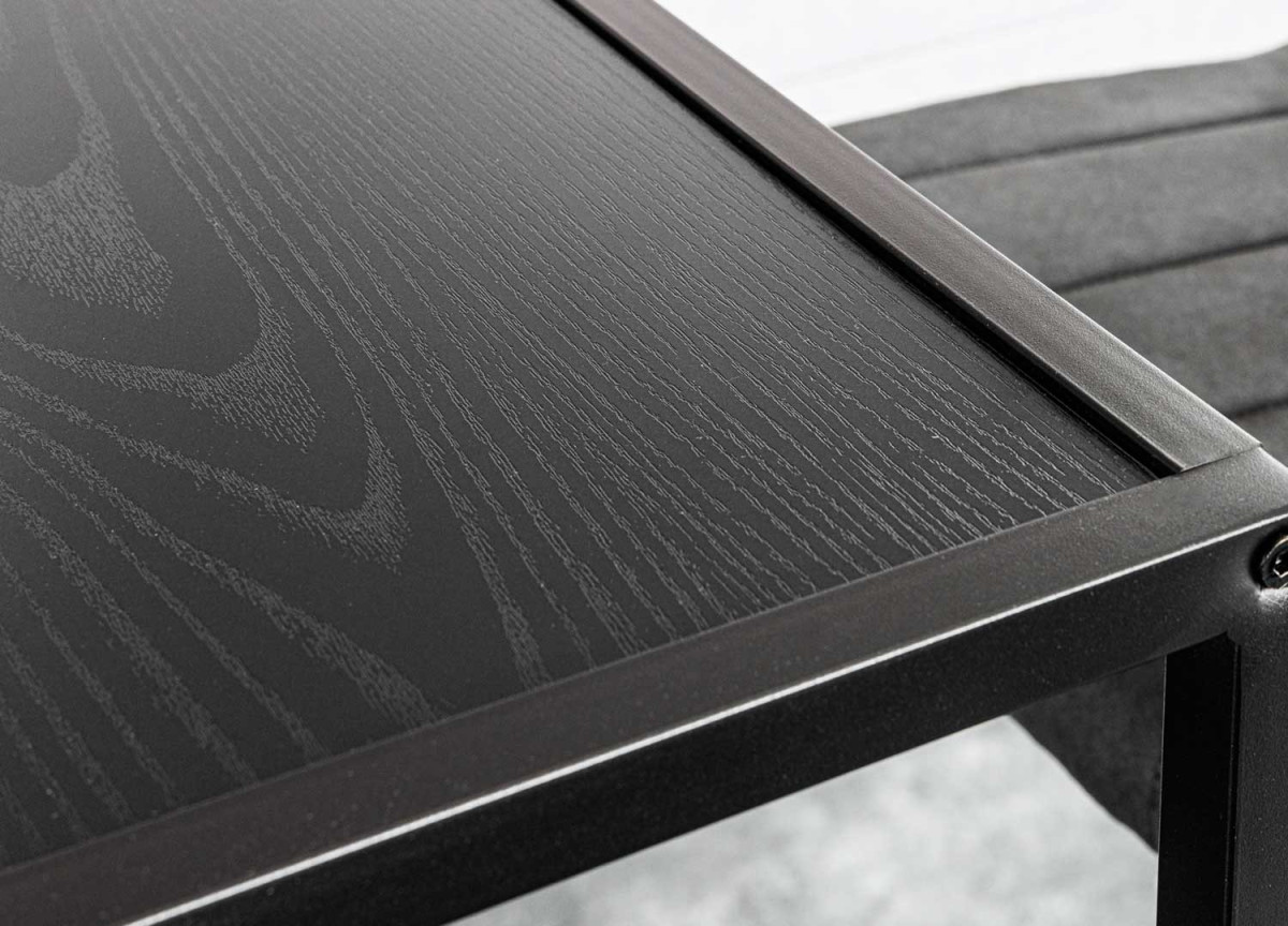 Table haute rectangulaire couleur bois noir